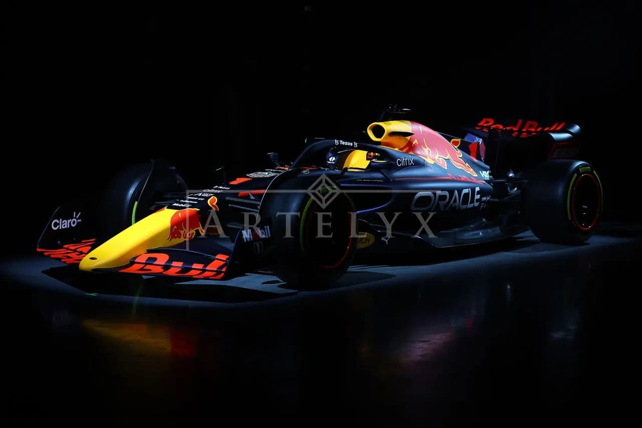 Formula One Car in Studio Darkness metal wall art by Artelyx Studios