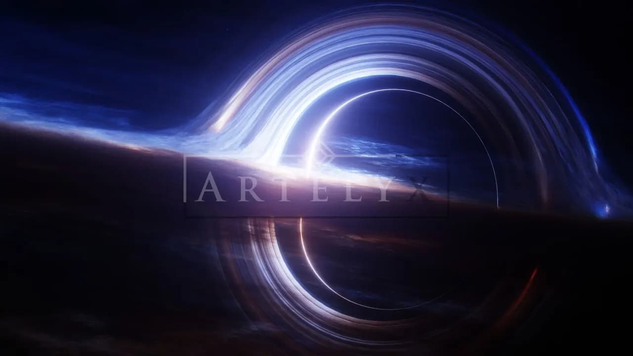 Gargantua Event Horizon metal wall art by Artelyx Studios