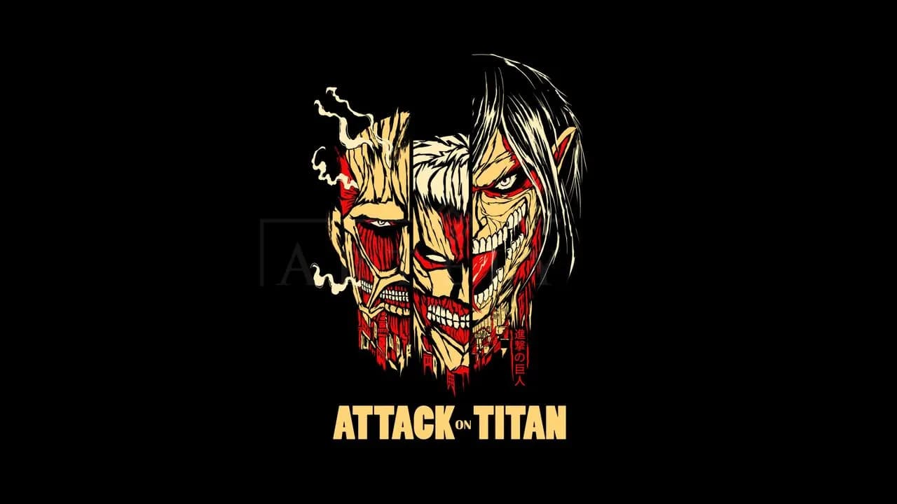Split Titan Face Poster Artwork metal wall art by Artelyx Studios