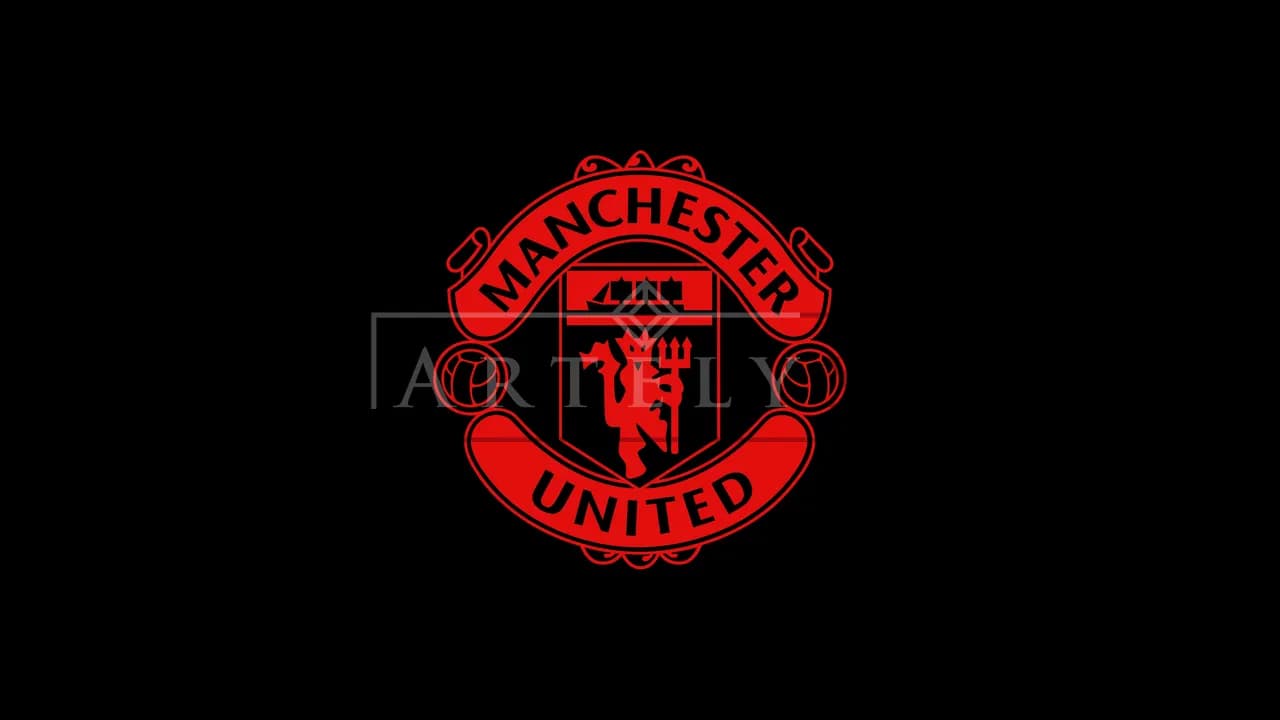Manchester United Bold Crest metal wall art by Artelyx Studios