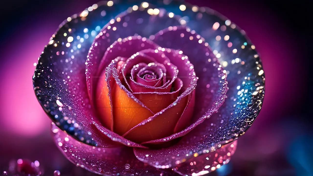 Dew-Kissed Rose metal wall art by Artelyx Studios