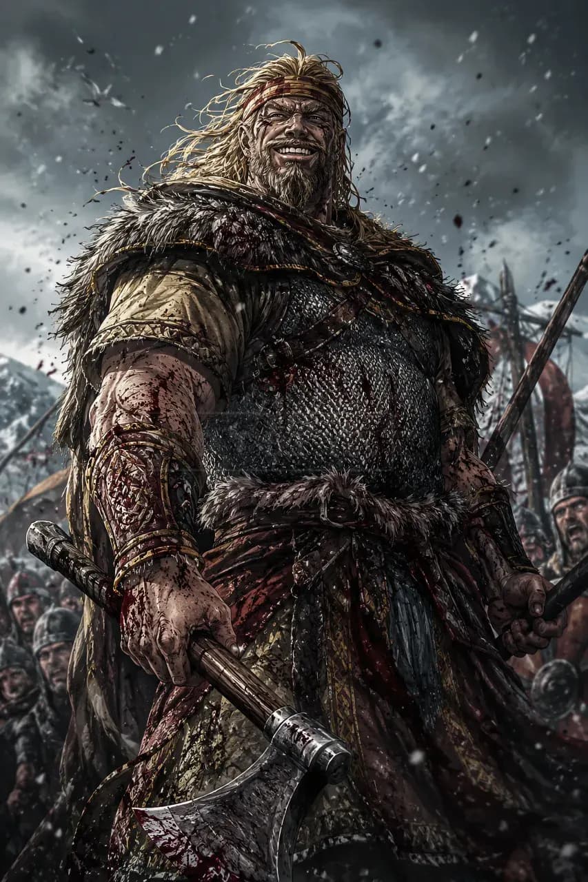Viking Warlord of Blood and Iron metal wall art by Artelyx Studios