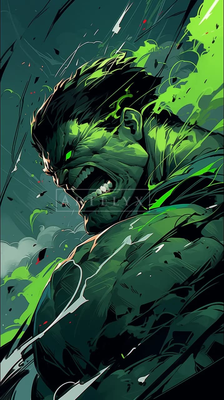 Gamma Fury Unleashed metal wall art by Artelyx Studios