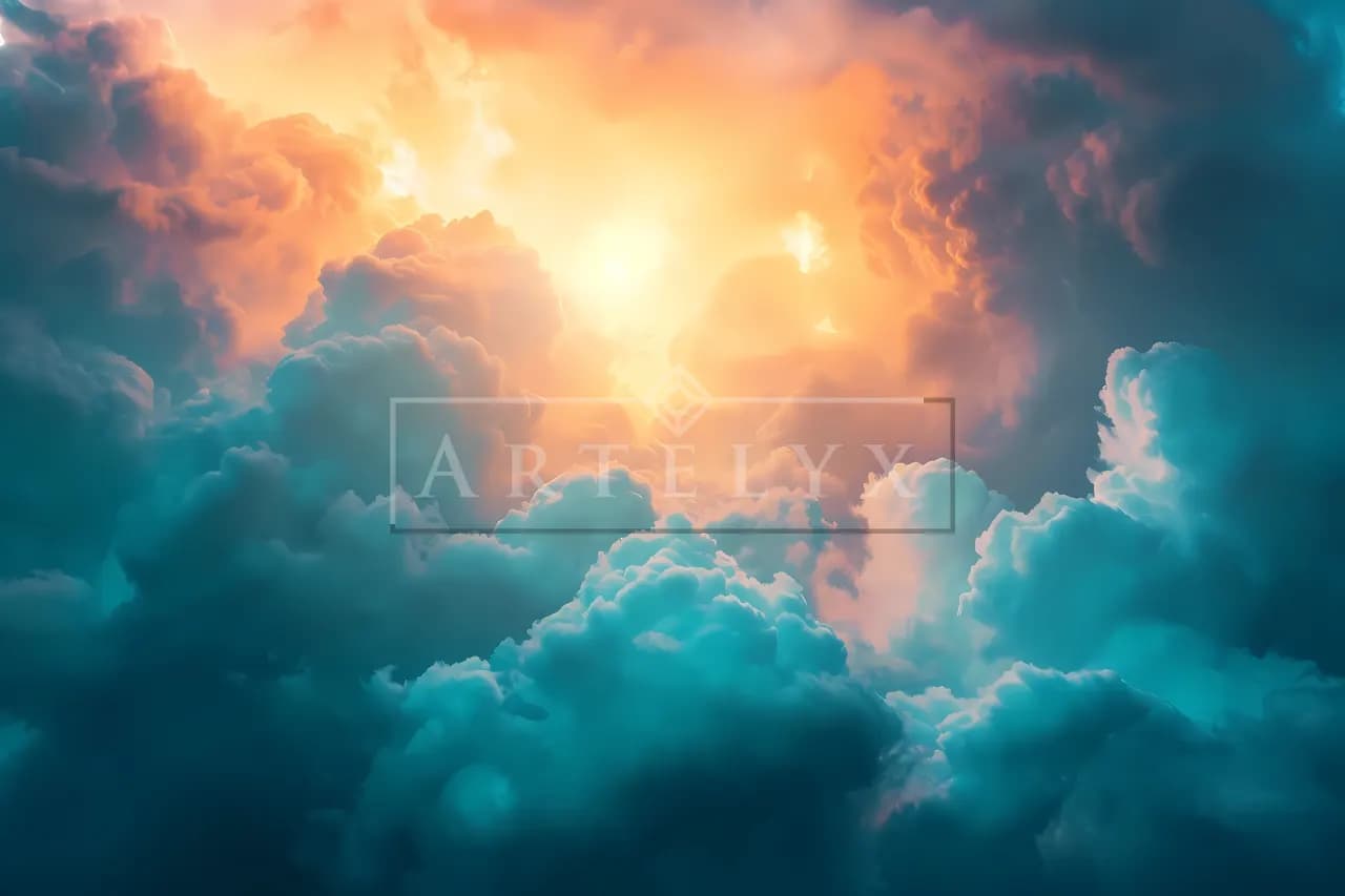 Radiant Cloudscape at Dawn metal wall art by Artelyx Studios