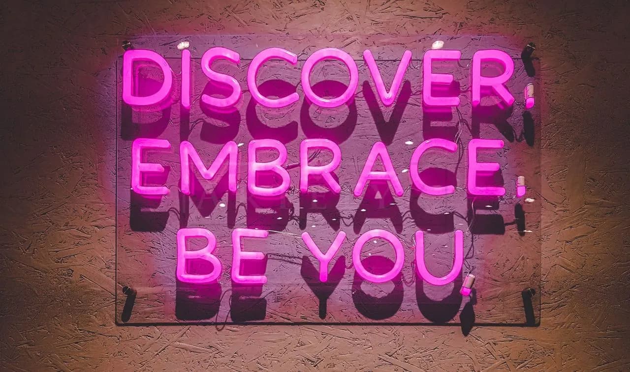 Discover, Embrace, Be You metal wall art by Artelyx Studios