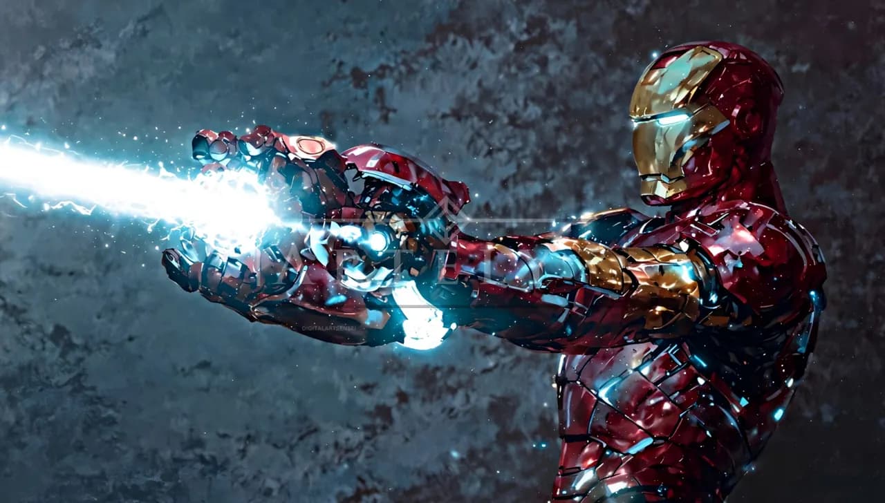 Arc Beam Unleashed metal wall art by Artelyx Studios