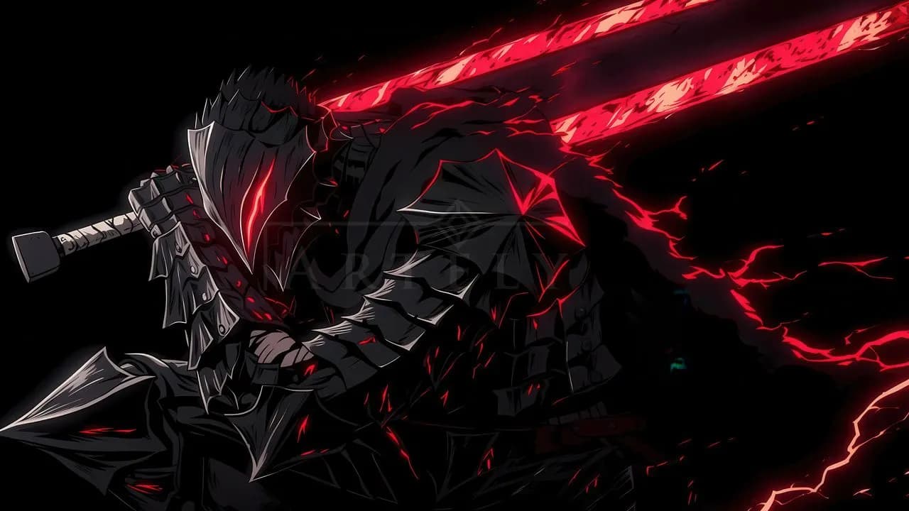 Crimson Berserker metal wall art by Artelyx Studios