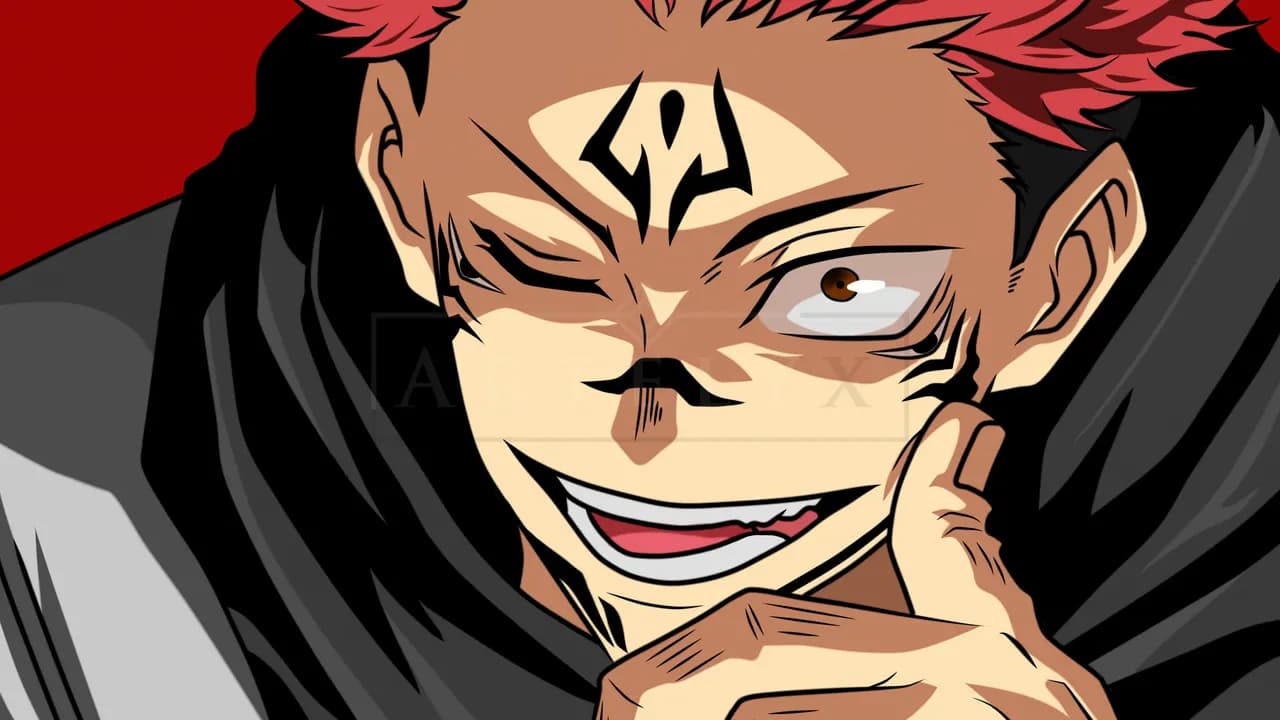 Sinister Anime Grin metal wall art by Artelyx Studios