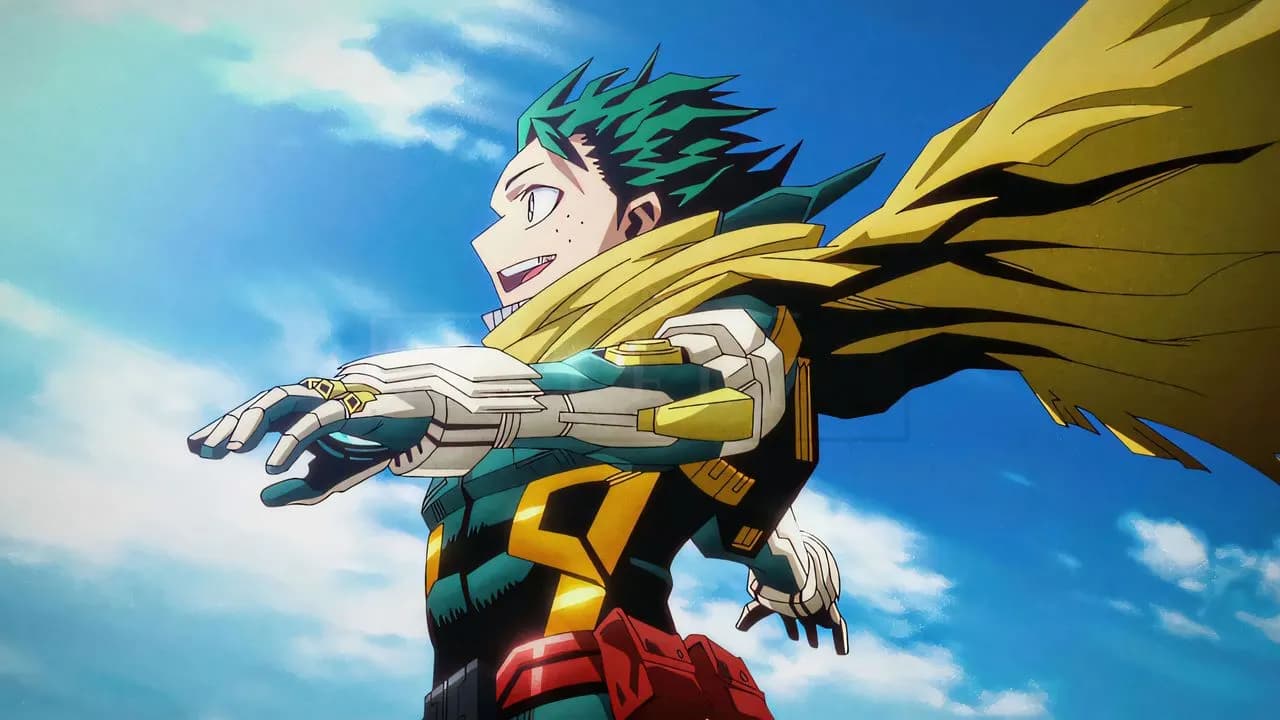 Izuku Midoriya: Soaring Beyond Limits metal wall art by Artelyx Studios