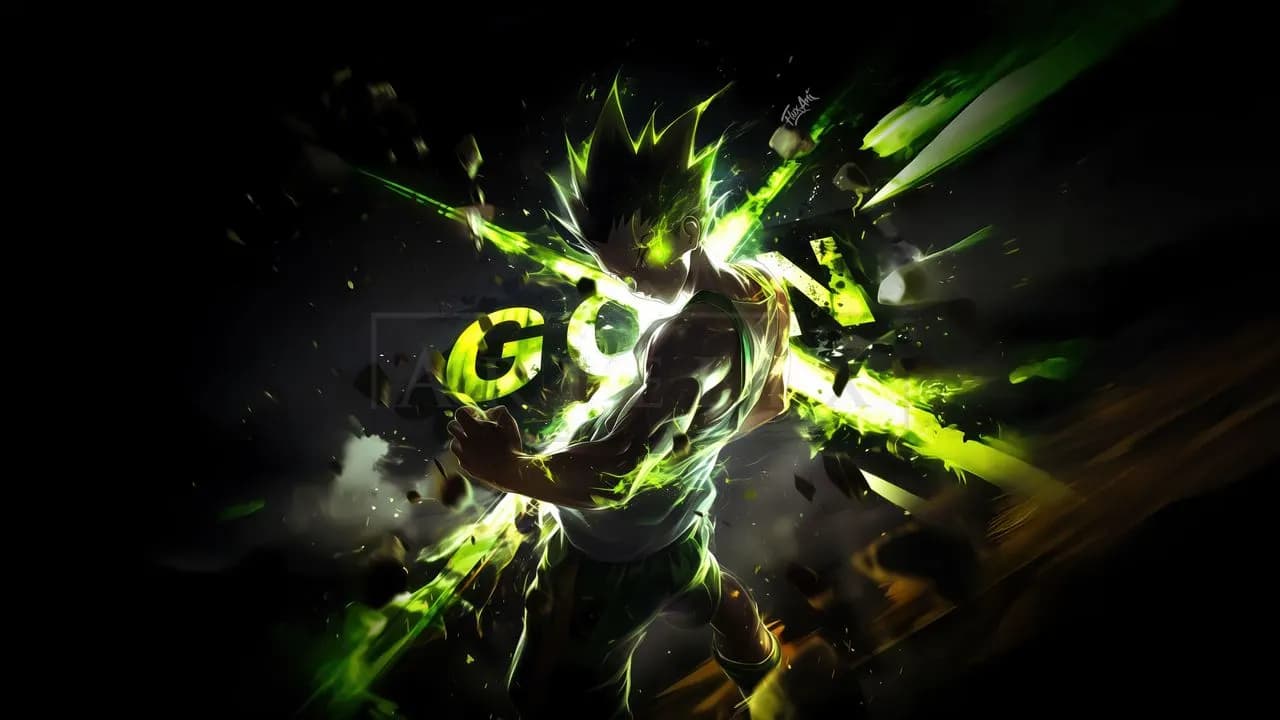 Gon Freecss Green Impact metal wall art by Artelyx Studios