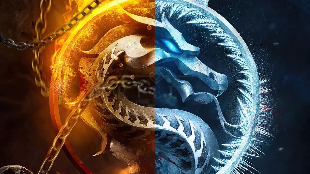 Scorpion and Sub-Zero Dragon Emblem metal wall art by Artelyx Studios