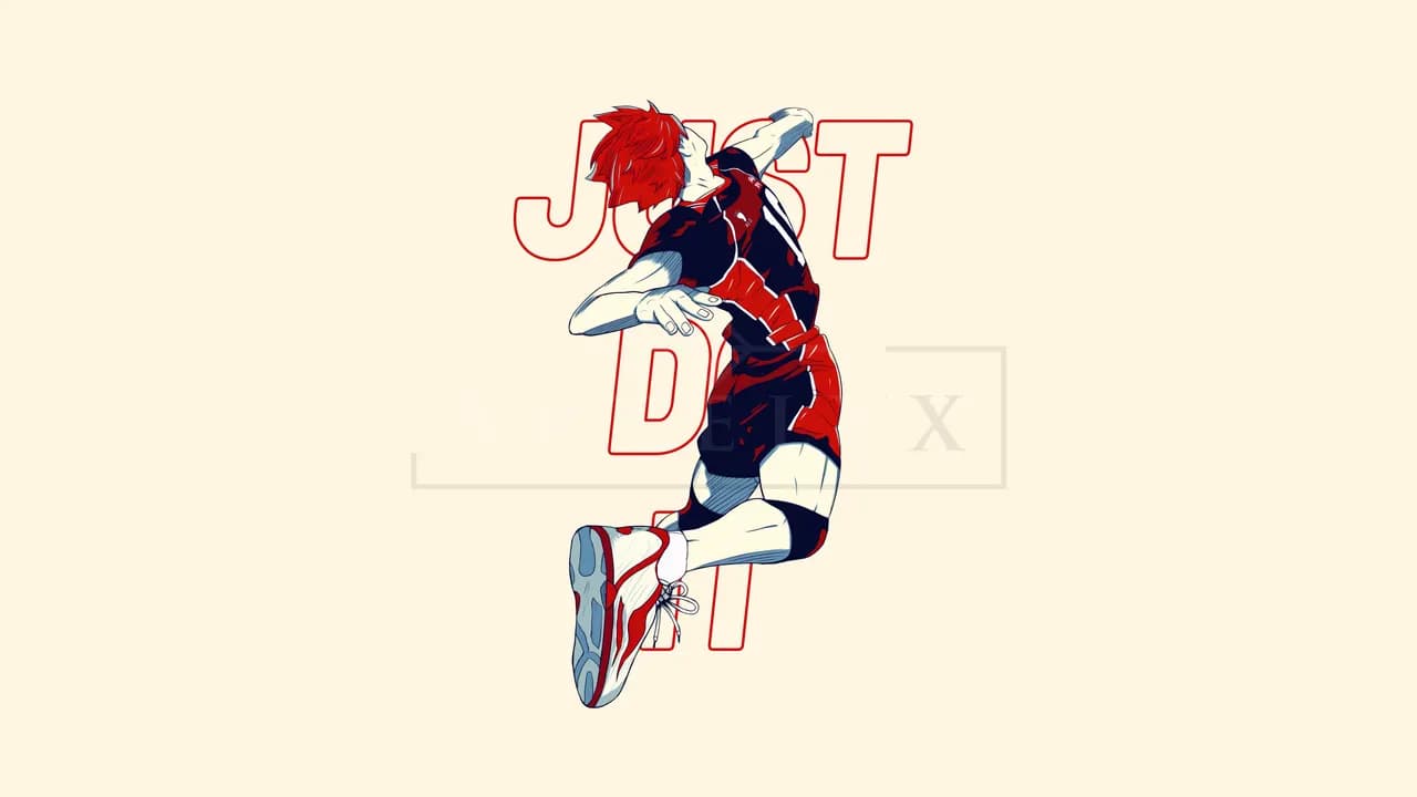 Hinata Volleyball Jump Art metal wall art by Artelyx Studios