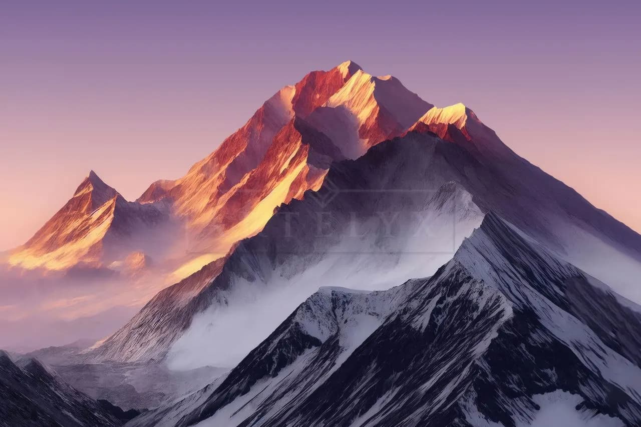 First Light on the Summit metal wall art by Artelyx Studios