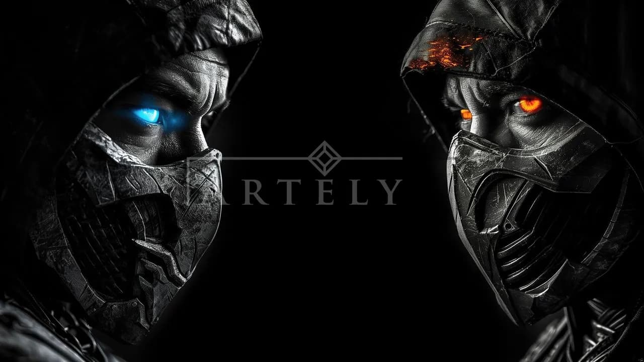 Fire and Ice Rivalry in Shadow metal wall art by Artelyx Studios