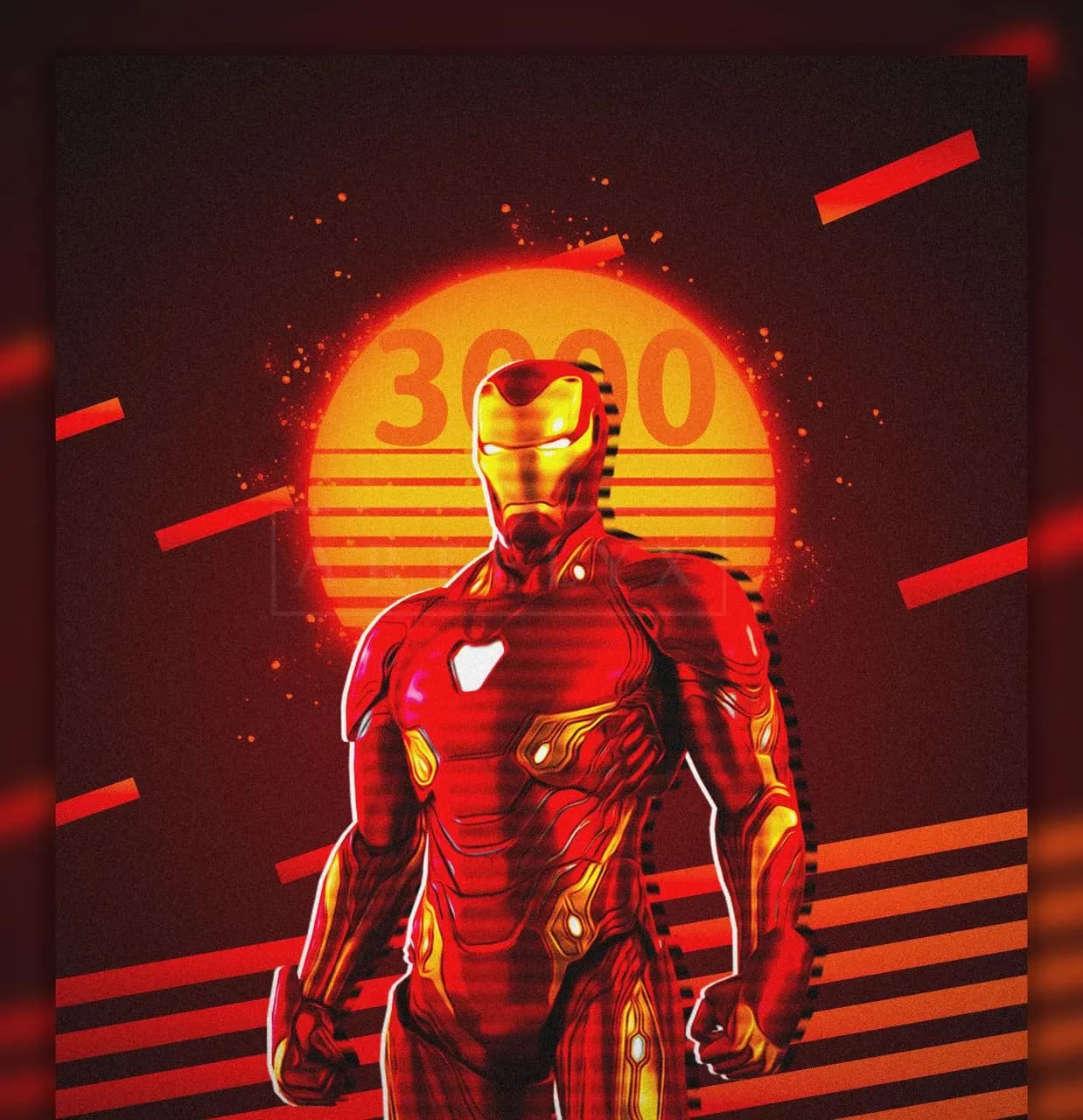 Iron Man I Love You 3000 metal wall art by Artelyx Studios