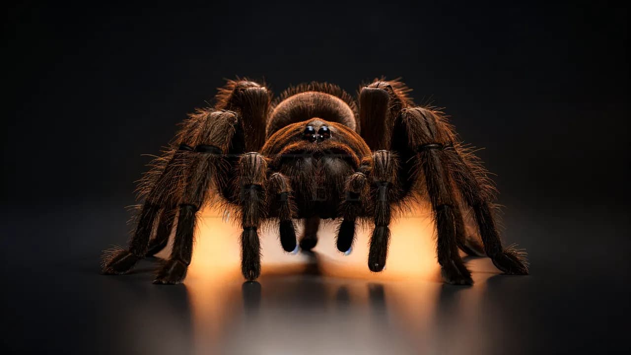 Tarantula Macro Portrait metal wall art by Artelyx Studios