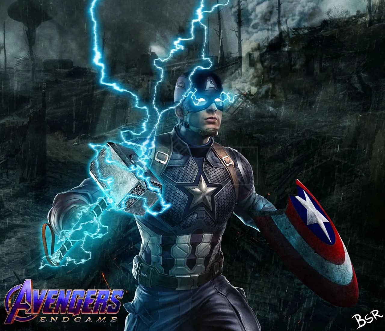 Thunder Hero in Ruins metal wall art by Artelyx Studios