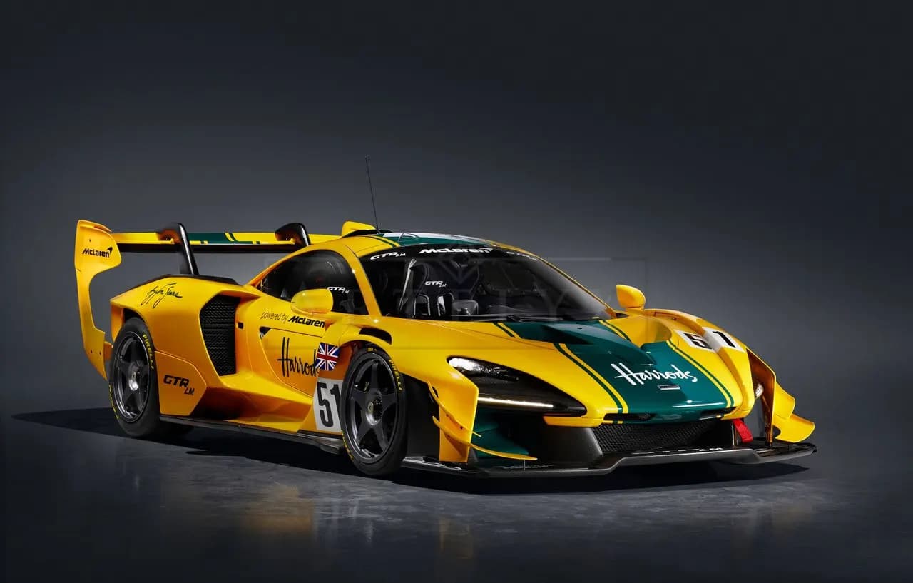 McLaren Senna GTR LM Studio Shot metal wall art by Artelyx Studios