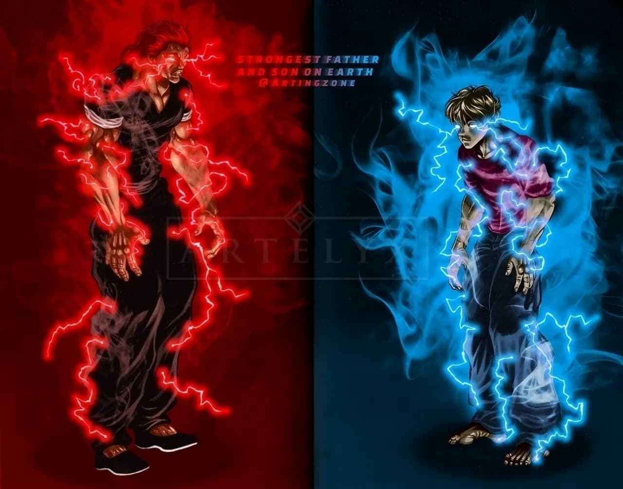 Strongest Bloodline Showdown metal wall art by Artelyx Studios