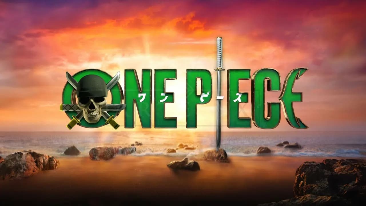 One Piece Logo at Sunset metal wall art by Artelyx Studios