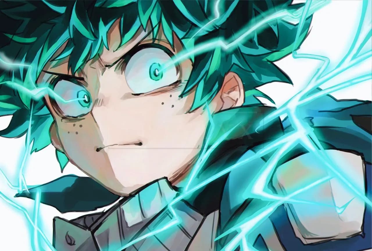 Deku Electric Close-Up metal wall art by Artelyx Studios
