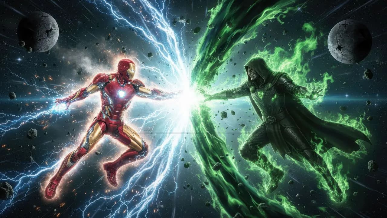 Technology Versus Dark Magic metal wall art by Artelyx Studios