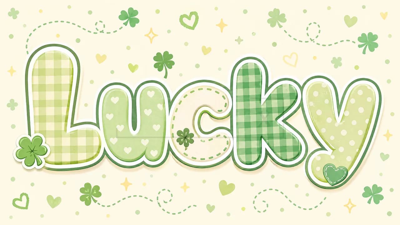 Lucky Clover Typography metal wall art by Artelyx Studios