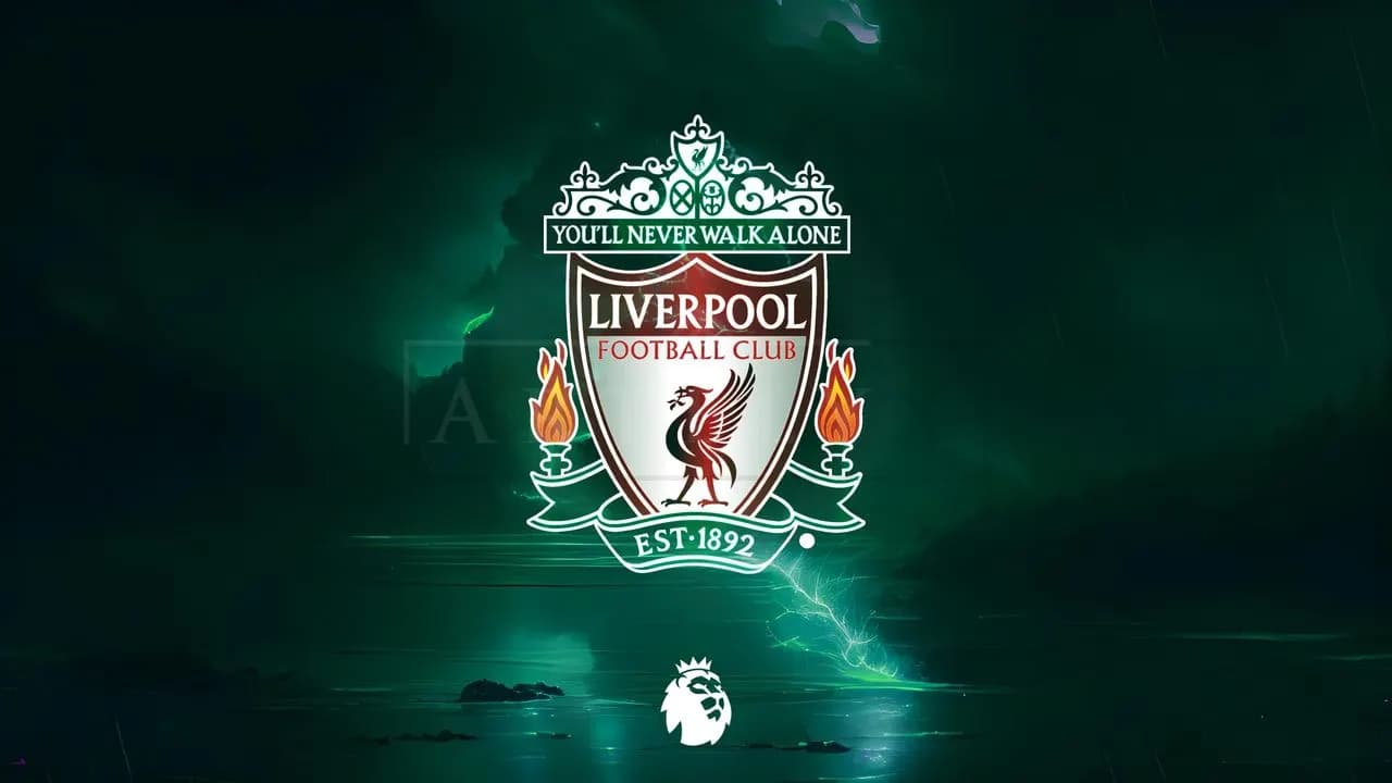 Liverpool FC Neon Crest metal wall art by Artelyx Studios