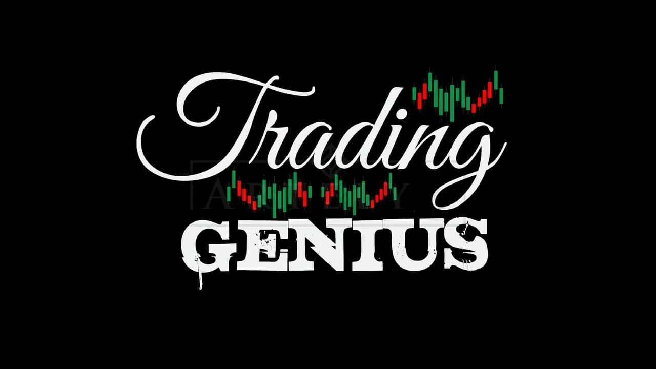 Trading Genius Typography Design metal wall art by Artelyx Studios