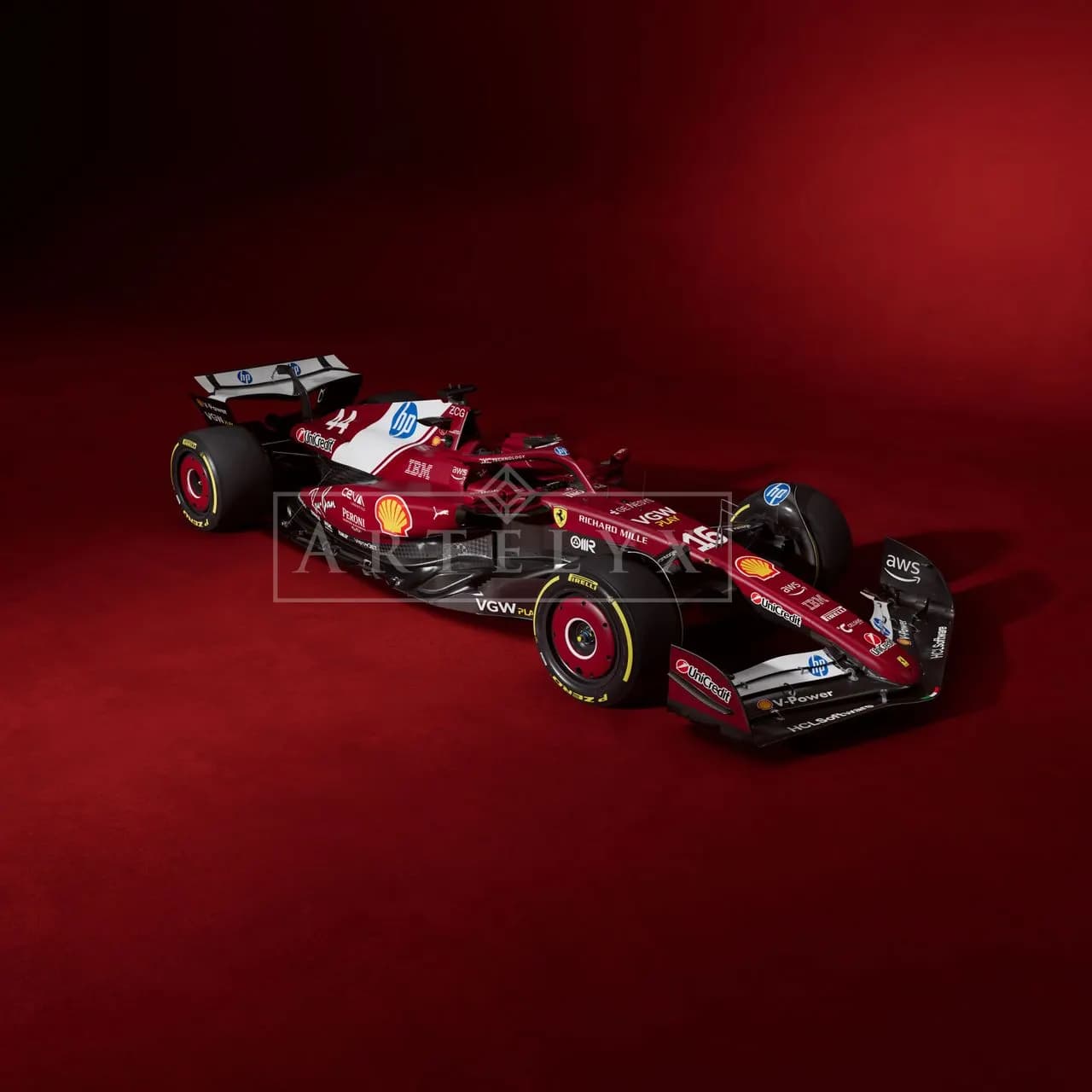 Ferrari Formula One Studio Shot metal wall art by Artelyx Studios