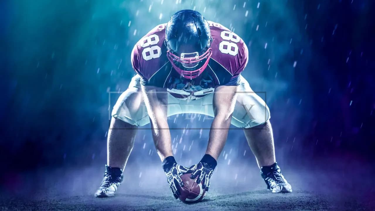 Locked In at the Line of Scrimmage metal wall art by Artelyx Studios