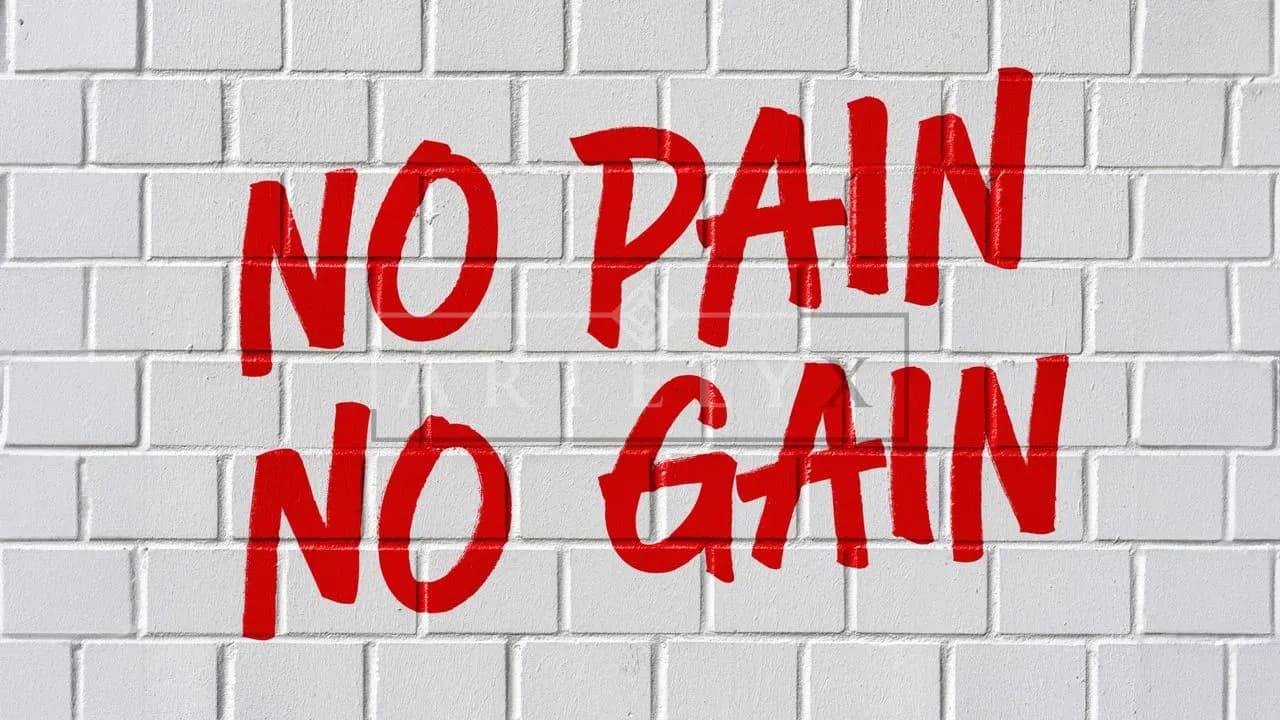 No Pain No Gain Motivational Wall Quote metal wall art by Artelyx Studios