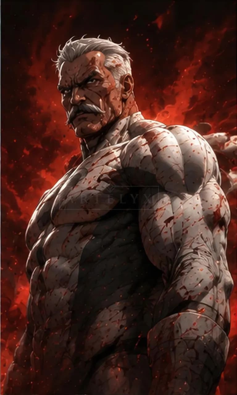 Bloodied Omni-Man metal wall art by Artelyx Studios