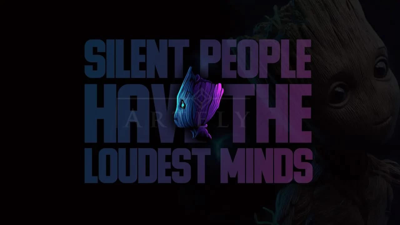 Quiet Minds Speak Loudest metal wall art by Artelyx Studios