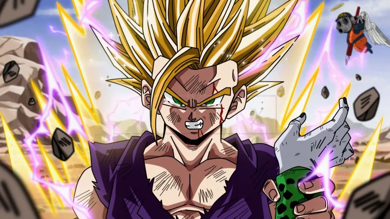 Gohan: Power Beyond Rage metal wall art by Artelyx Studios