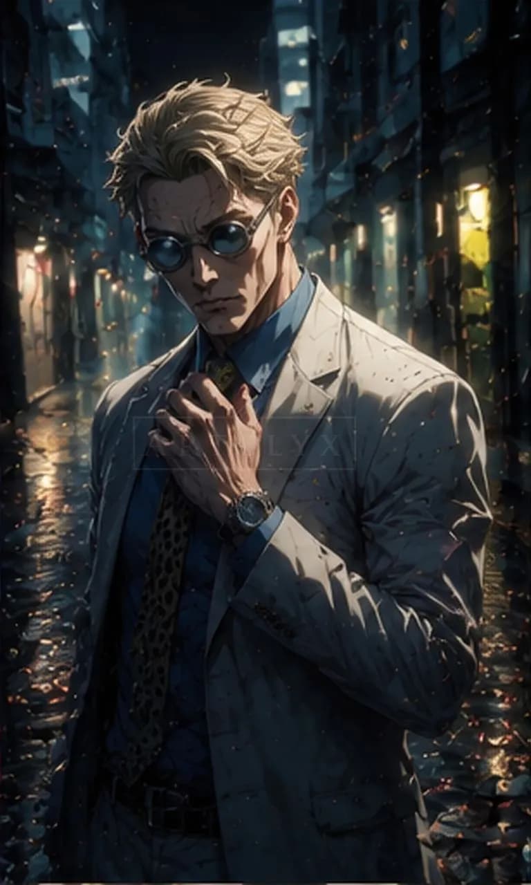 Kento Nanami – Midnight Resolve metal wall art by Artelyx Studios