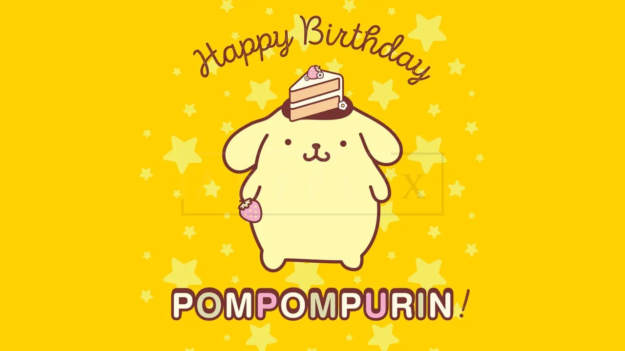 Pompompurin: A Starry Birthday metal wall art by Artelyx Studios