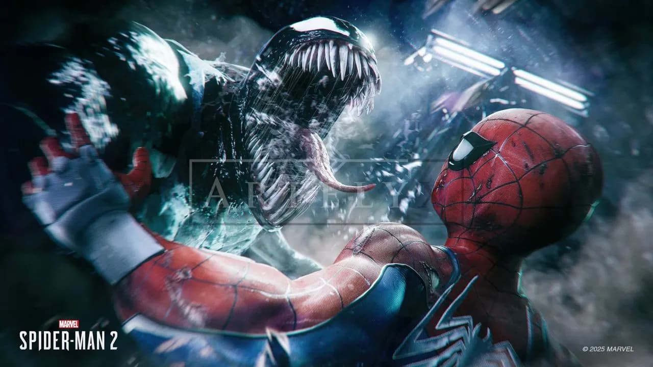 Symbiote Showdown metal wall art by Artelyx Studios