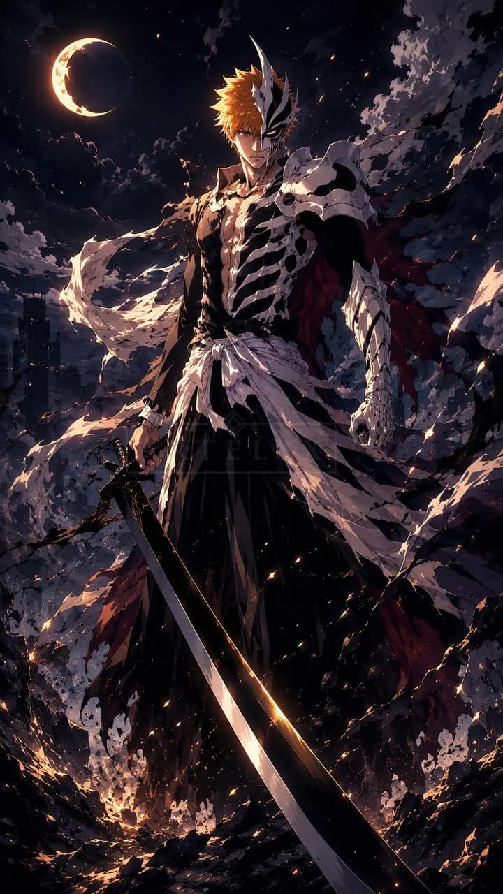 Ichigo Hollow Armor Form metal wall art by Artelyx Studios