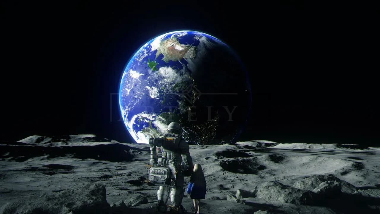 Pragmata: Earthrise metal wall art by Artelyx Studios