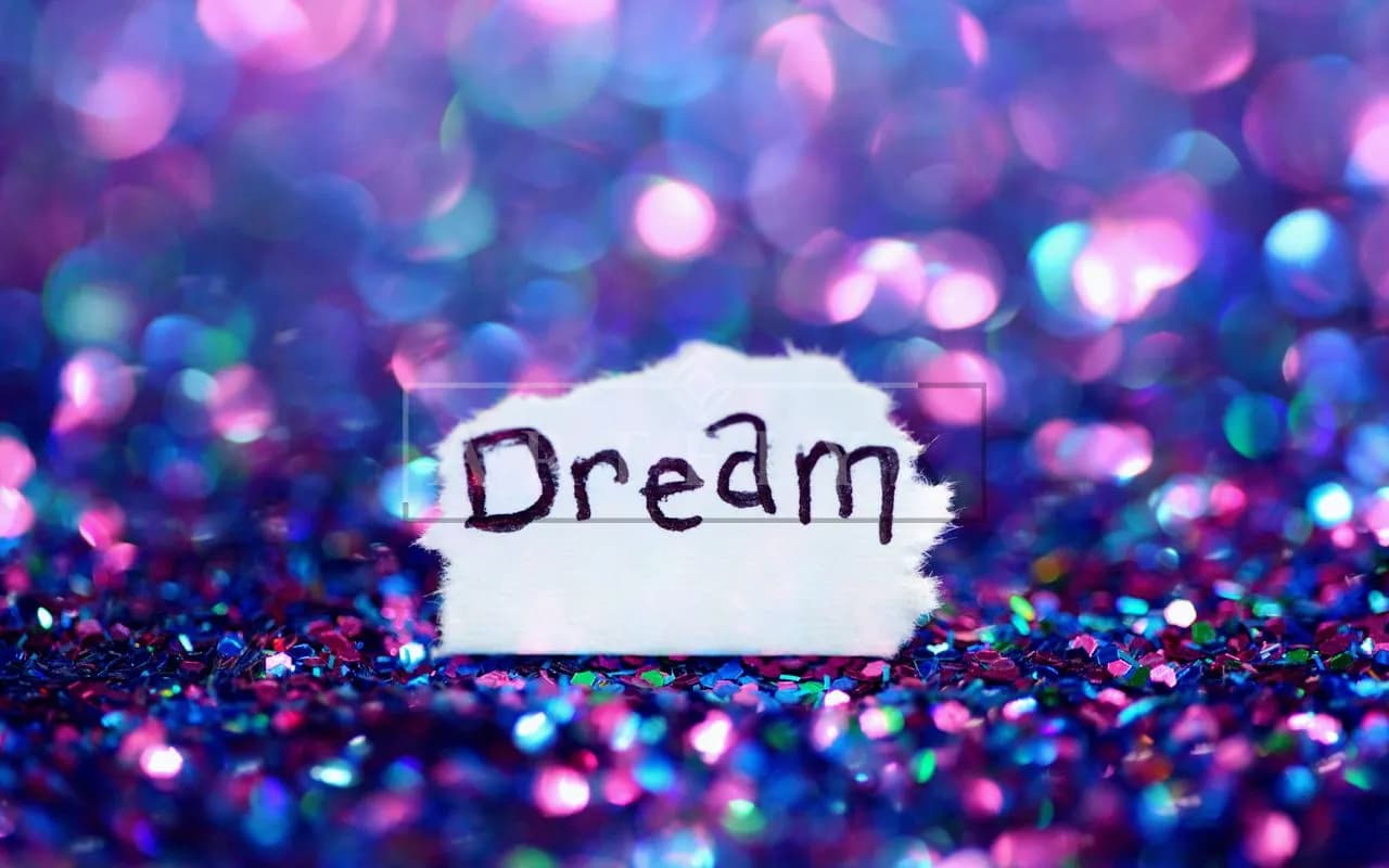 Dream Note on Glittering Bokeh metal wall art by Artelyx Studios