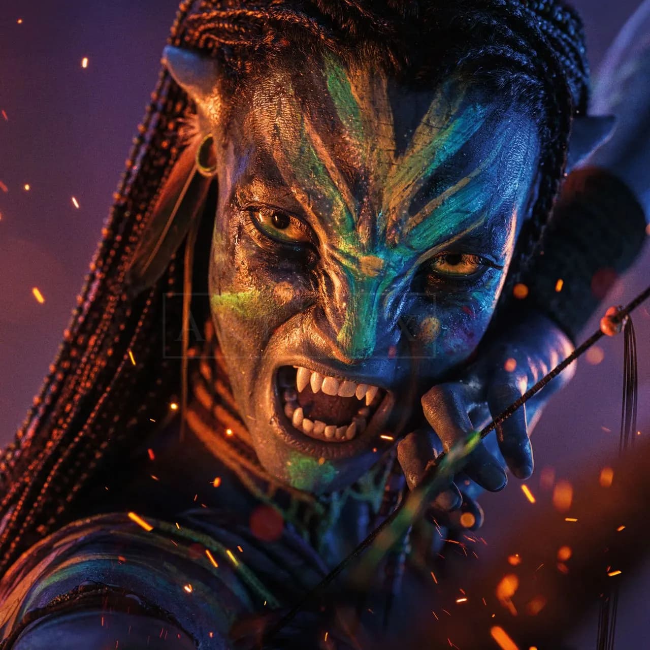 Avatar: Warrior of Flame metal wall art by Artelyx Studios