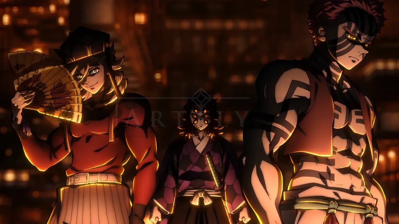 Demon Trio in Firelight metal wall art by Artelyx Studios