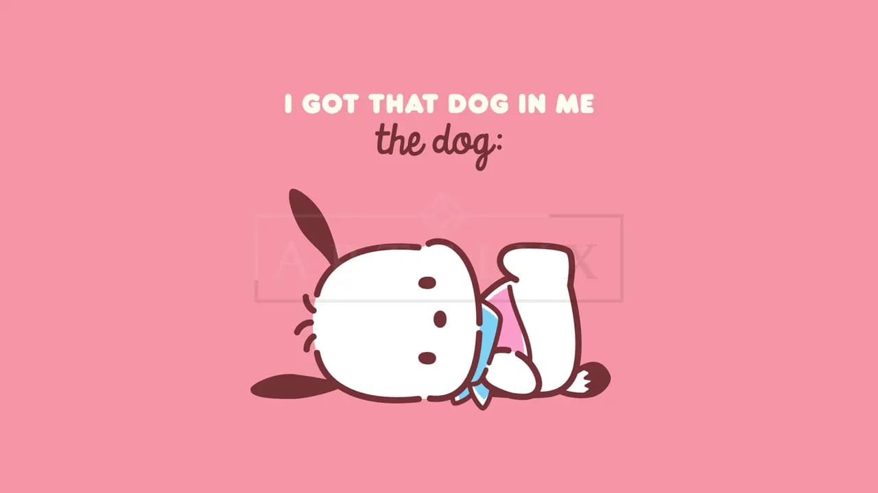 Pochacco Minimal Cute Wallpaper metal wall art by Artelyx Studios
