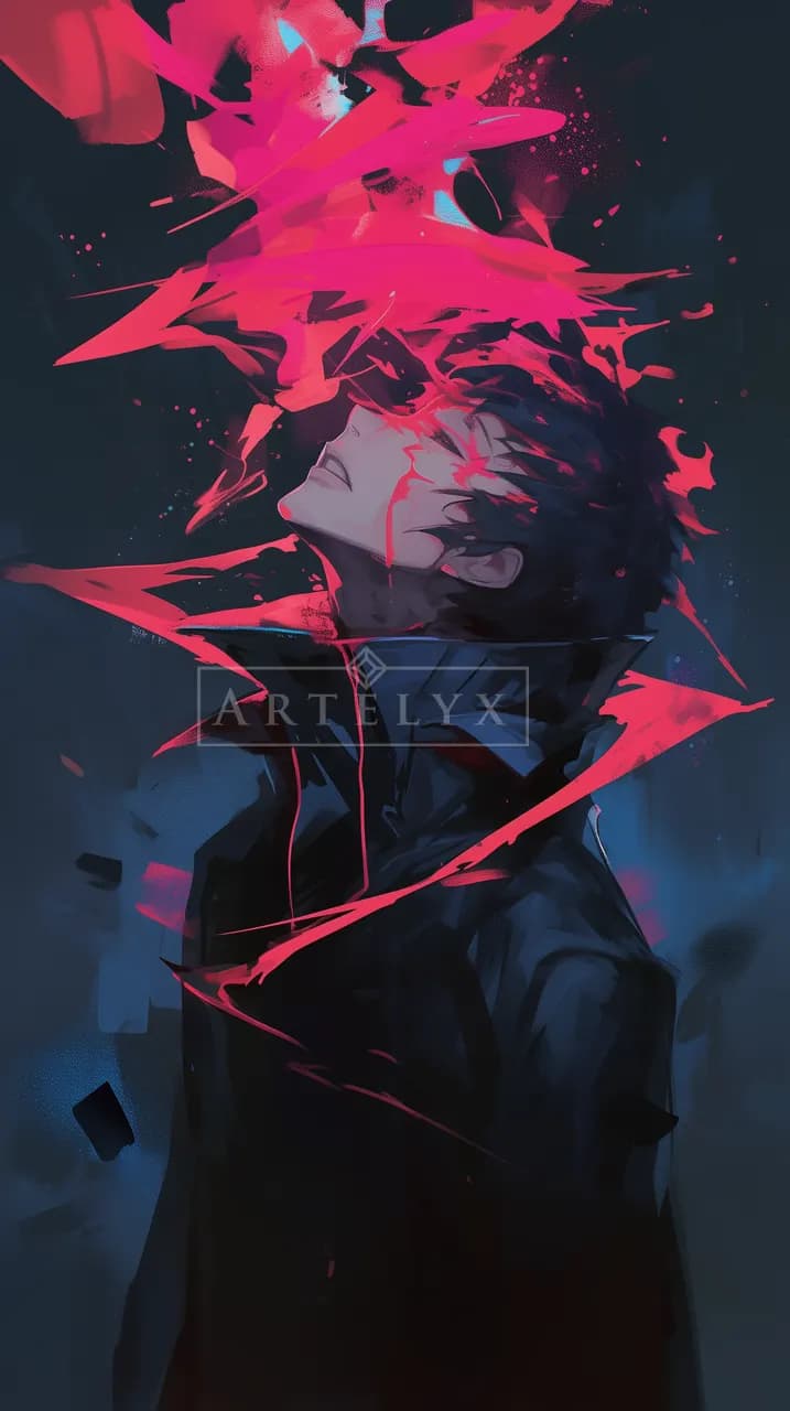 Neon Rupture Above metal wall art by Artelyx Studios