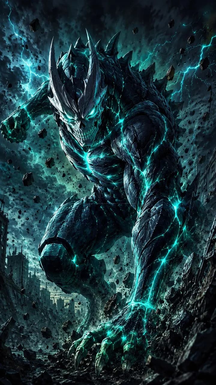 Kaiju No. 8 Rampage metal wall art by Artelyx Studios