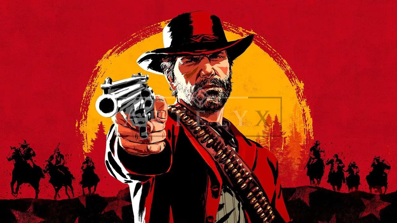 Arthur Morgan Gunslinger Red Dead Redemption Artwork metal wall art by Artelyx Studios