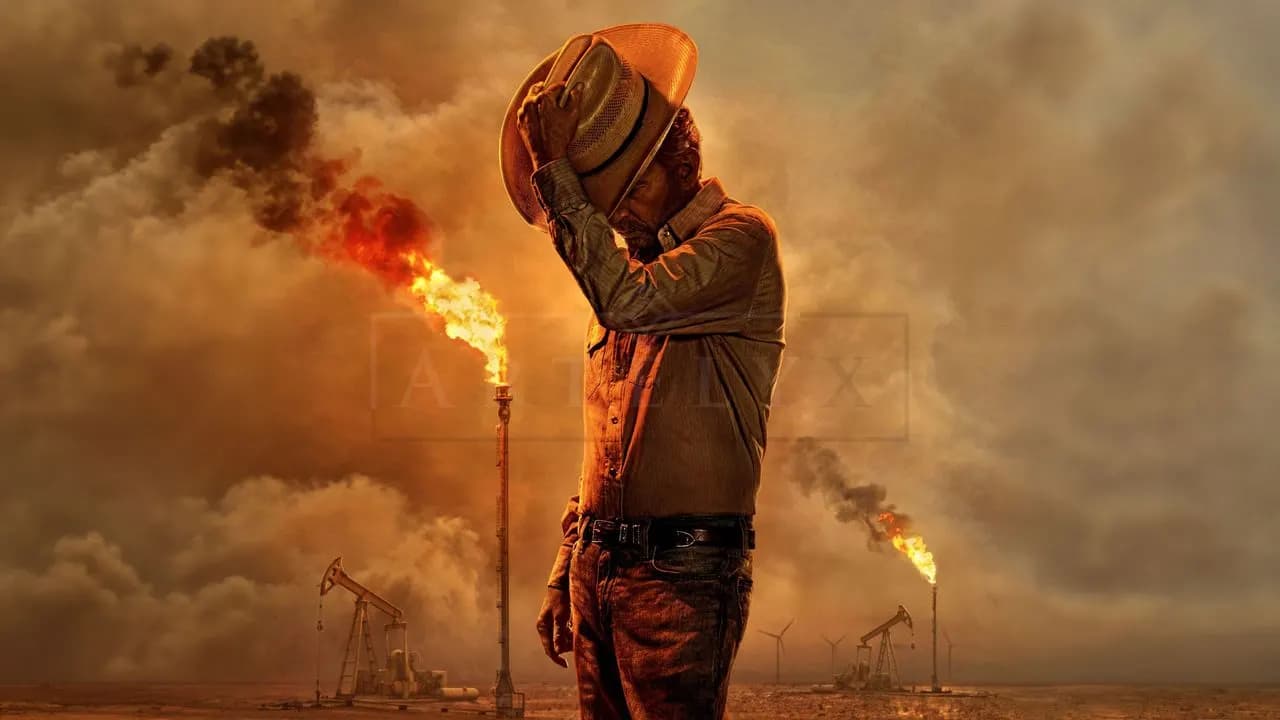 The Weight of the Oil Fields metal wall art by Artelyx Studios